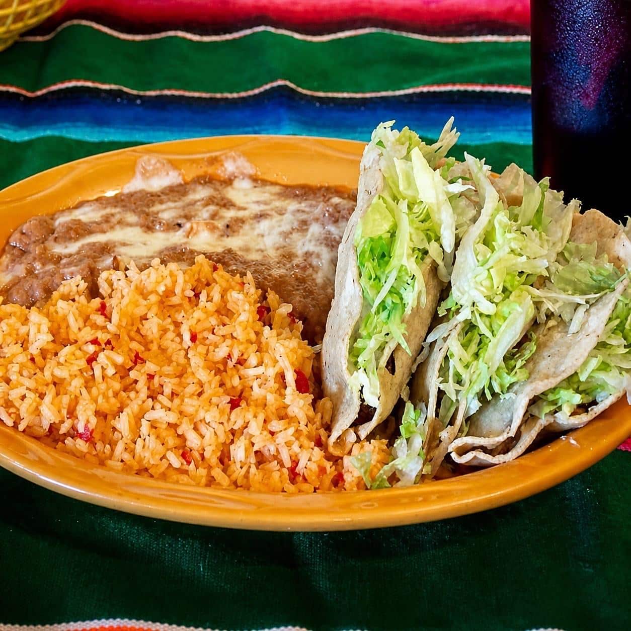 El Charro Cafe taco combo plate for Taco Tuesday in Yuma